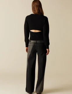 Shop NÍCOLI PANTALÓN BICOLOR ANTRACITA Y GRIS Azulvaquero