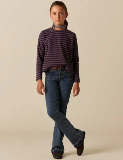 Clearance NÍCOLI PANTALÓN CAMPANA VAQUERO Azulvaquero