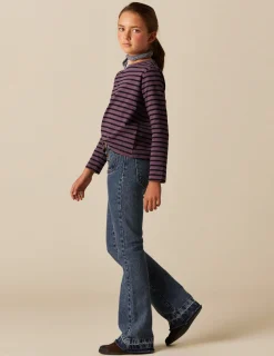 Clearance NÍCOLI PANTALÓN CAMPANA VAQUERO Azulvaquero