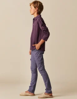 Fashion NÍCOLI PANTALÓN CARGO LARGO AZUL Azules