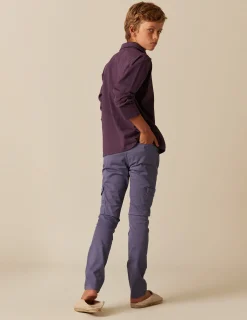 Fashion NÍCOLI PANTALÓN CARGO LARGO AZUL Azules