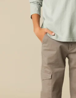 Sale NÍCOLI PANTALÓN CARGO LARGO GRIS CLARO Grisesclaros