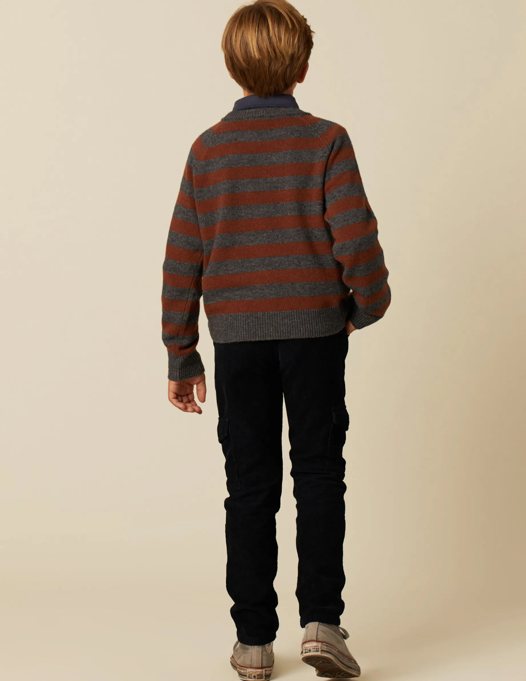 Cheap NÍCOLI PANTALÓN CARGO LARGO PANA AZUL Grisesantracitas