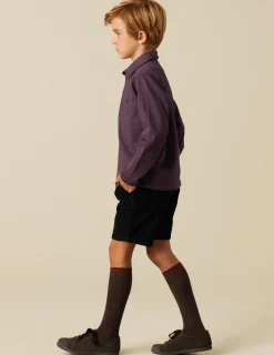 Cheap NÍCOLI PANTALÓN CHINO CORTO PANA AZUL Grisesantracitas