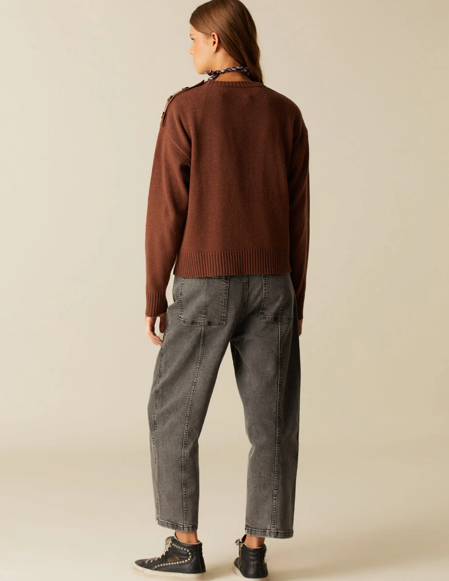 Outlet NÍCOLI PANTALÓN GRIS DOBLE PESPUNTES Grises