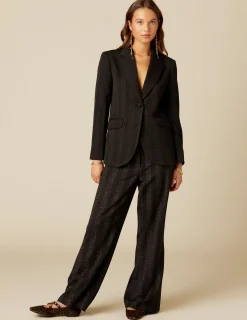 Cheap NÍCOLI PANTALÓN NEGRO RAYA BRILLO Negros