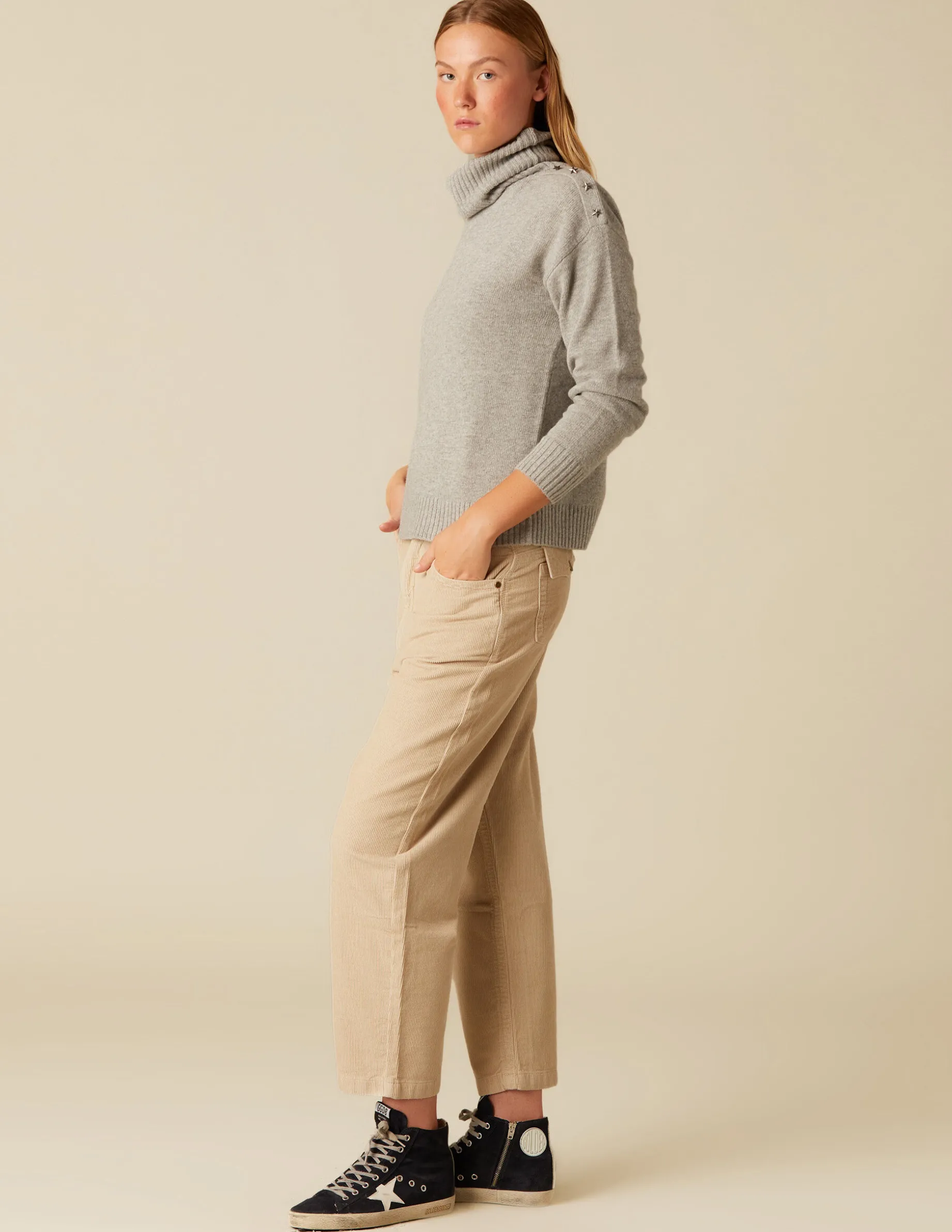 Best Sale NÍCOLI PANTALÓN PANA ARENA ZIG ZAG Crudos