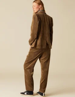 Best Sale NÍCOLI PANTALÓN PANA CORTE MARRÓN Marrones