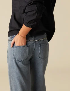 Best NÍCOLI PANTALÓN TACHUELAS AZUL