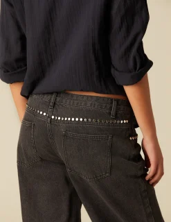 Fashion NÍCOLI PANTALÓN TACHUELAS GRIS