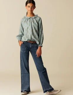 Store NÍCOLI PANTALÓN WIDE LEG VAQUERO Azulvaquero