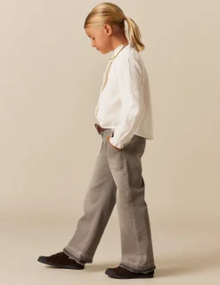 Best Sale NÍCOLI PantalÓn wide leg vaquero gris claro Grisesclaros