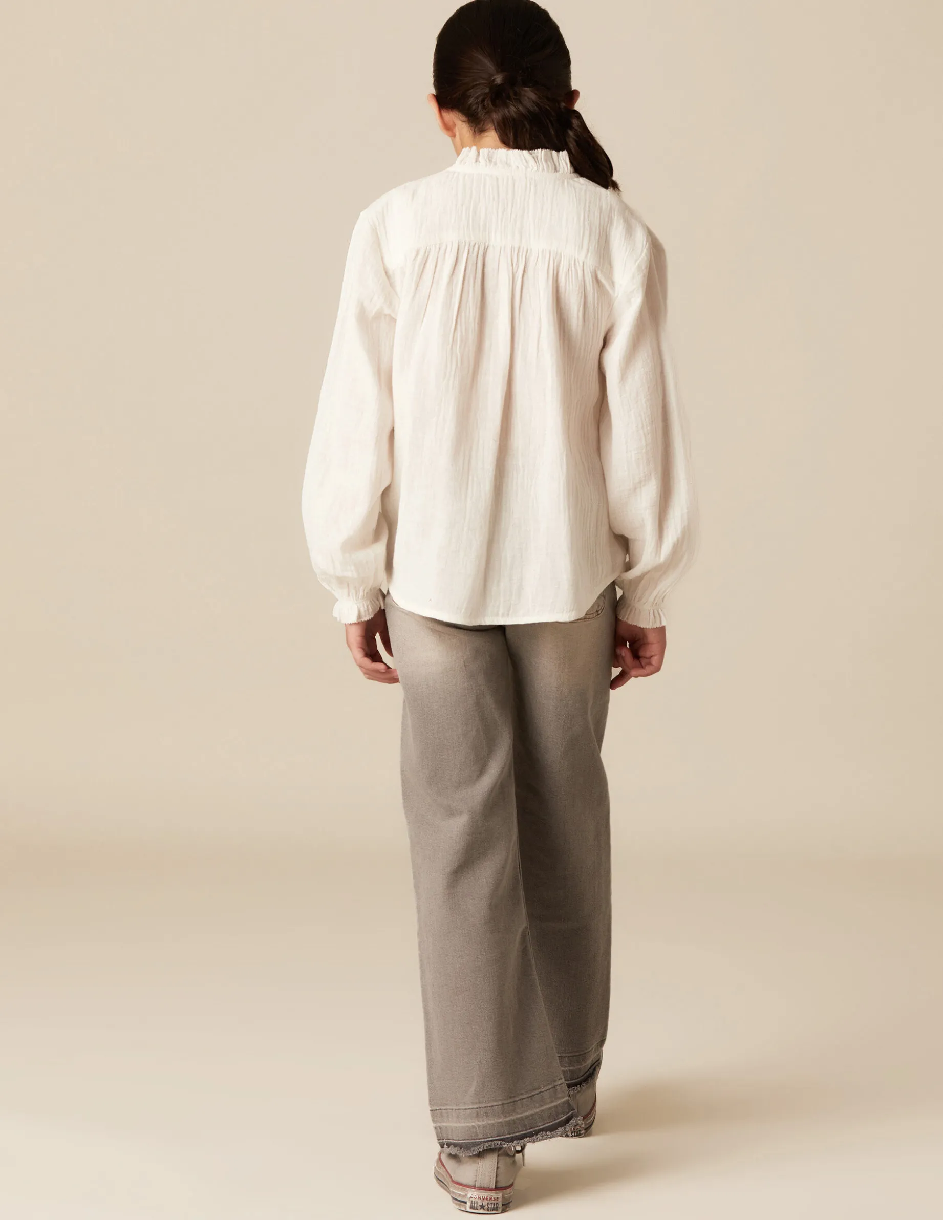 Clearance NÍCOLI PantalÓn wide leg vaquero gris claro Grisesclaros