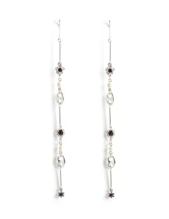 Fashion NÍCOLI PENDIENTE CADENA PERLA PLATEADO Metalizados