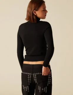 Best NÍCOLI TOP ABERTURA ESCOTE CUELLO VUELTO NEGRO Negros