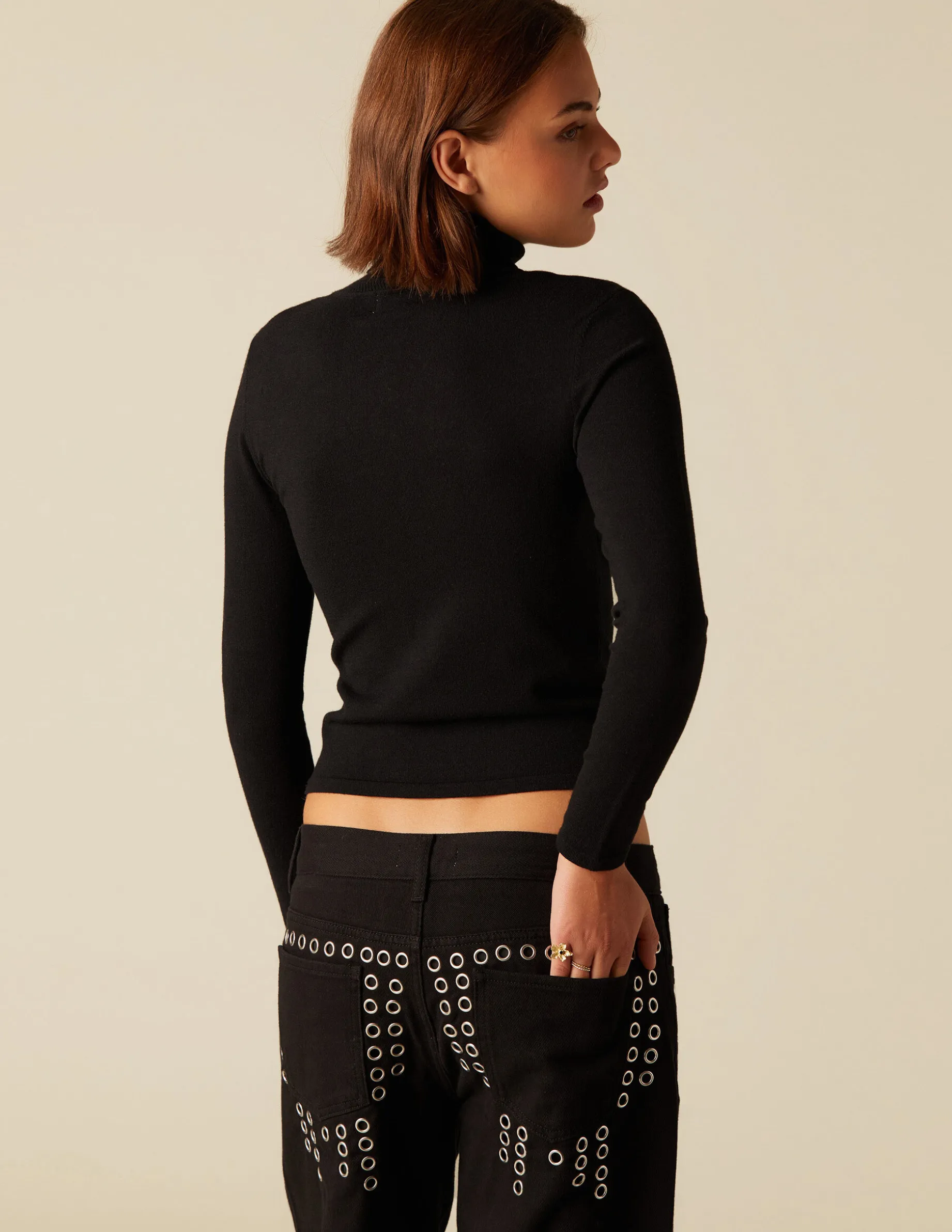 Best NÍCOLI TOP ABERTURA ESCOTE CUELLO VUELTO NEGRO Negros