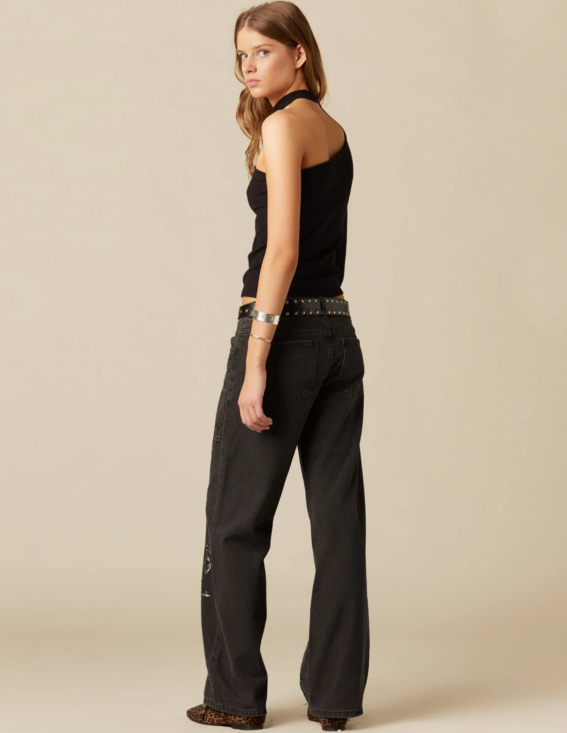 Clearance NÍCOLI TOP ASIMéTRICO ABERTURA ESCOTE NEGRO Negros