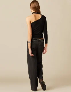 Clearance NÍCOLI TOP ASIMéTRICO ABERTURA ESCOTE NEGRO Negros