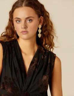 Hot NÍCOLI TOP FLOR TULLE NEGRO Negros