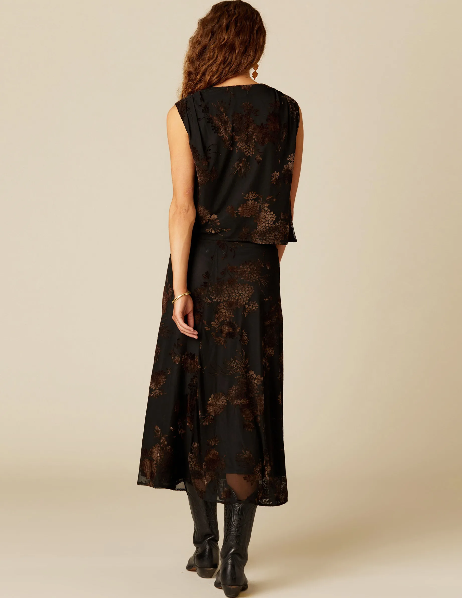 Hot NÍCOLI TOP FLOR TULLE NEGRO Negros