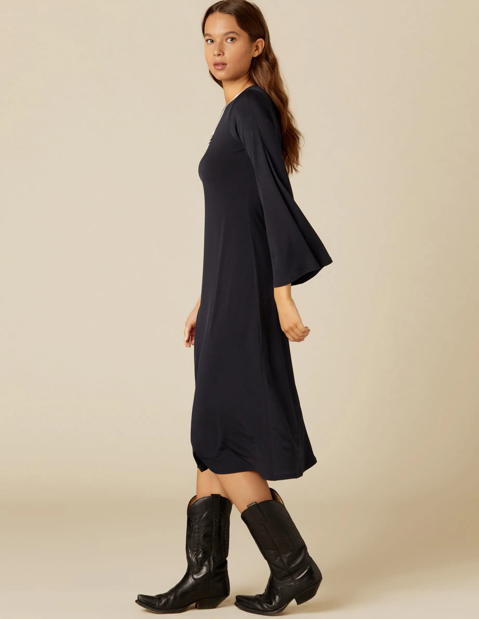 Discount NÍCOLI VESTIDO ASIMéTRICO ANTRACITA Grisesantracitas