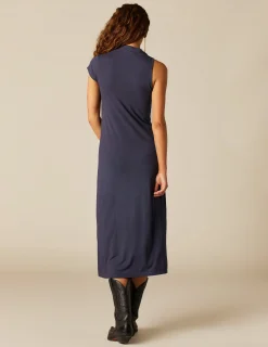 Shop NÍCOLI VESTIDO ASIMéTRICO AZUL Azulvaquero