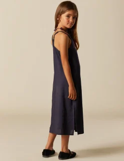 Cheap NÍCOLI VESTIDO AZUL TIRANTES BORDADO Azulesoscuros