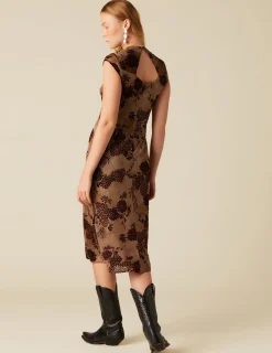 Discount NÍCOLI VESTIDO FLOR TULLE MARRÓN Marrones