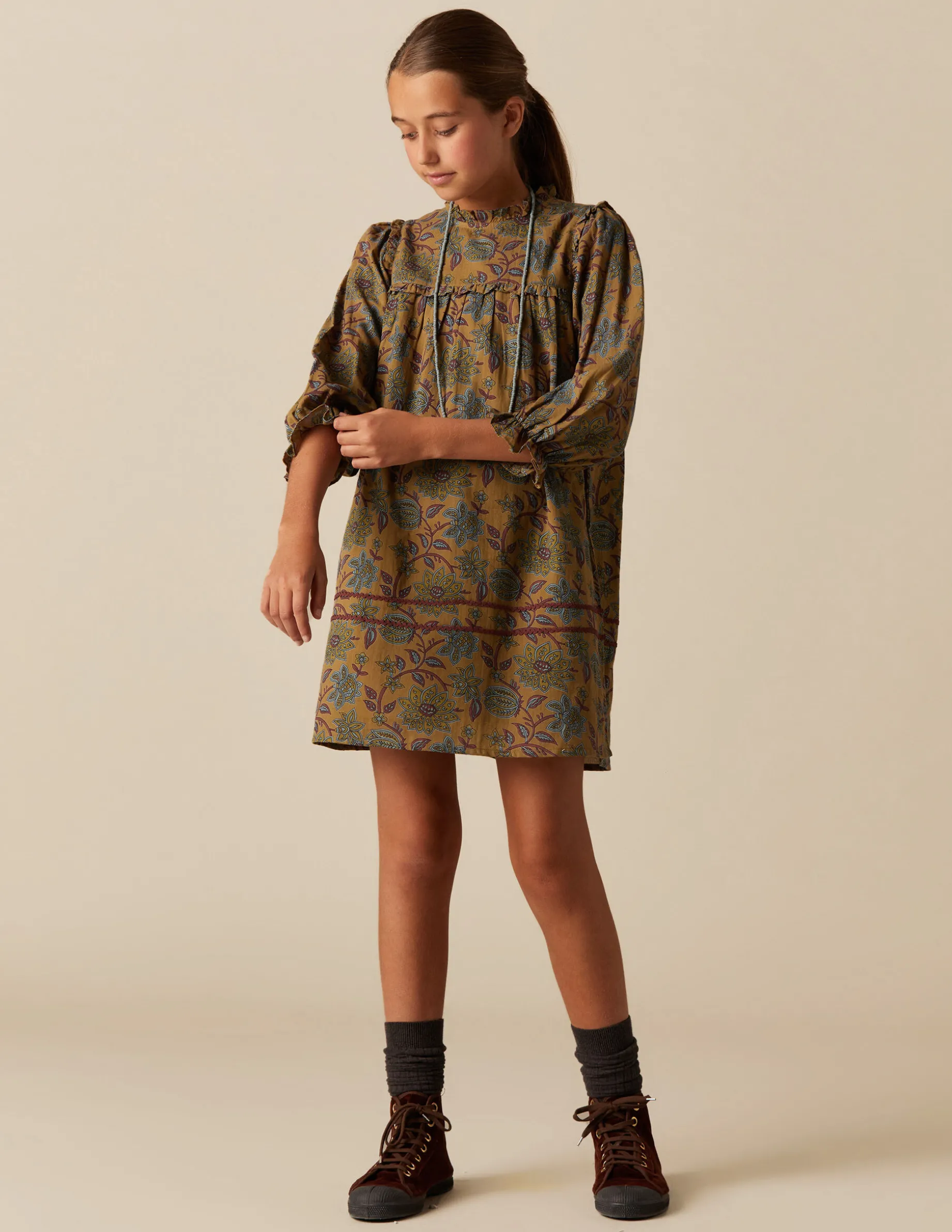 Hot NÍCOLI VESTIDO FLOR VERDE Verdecaza