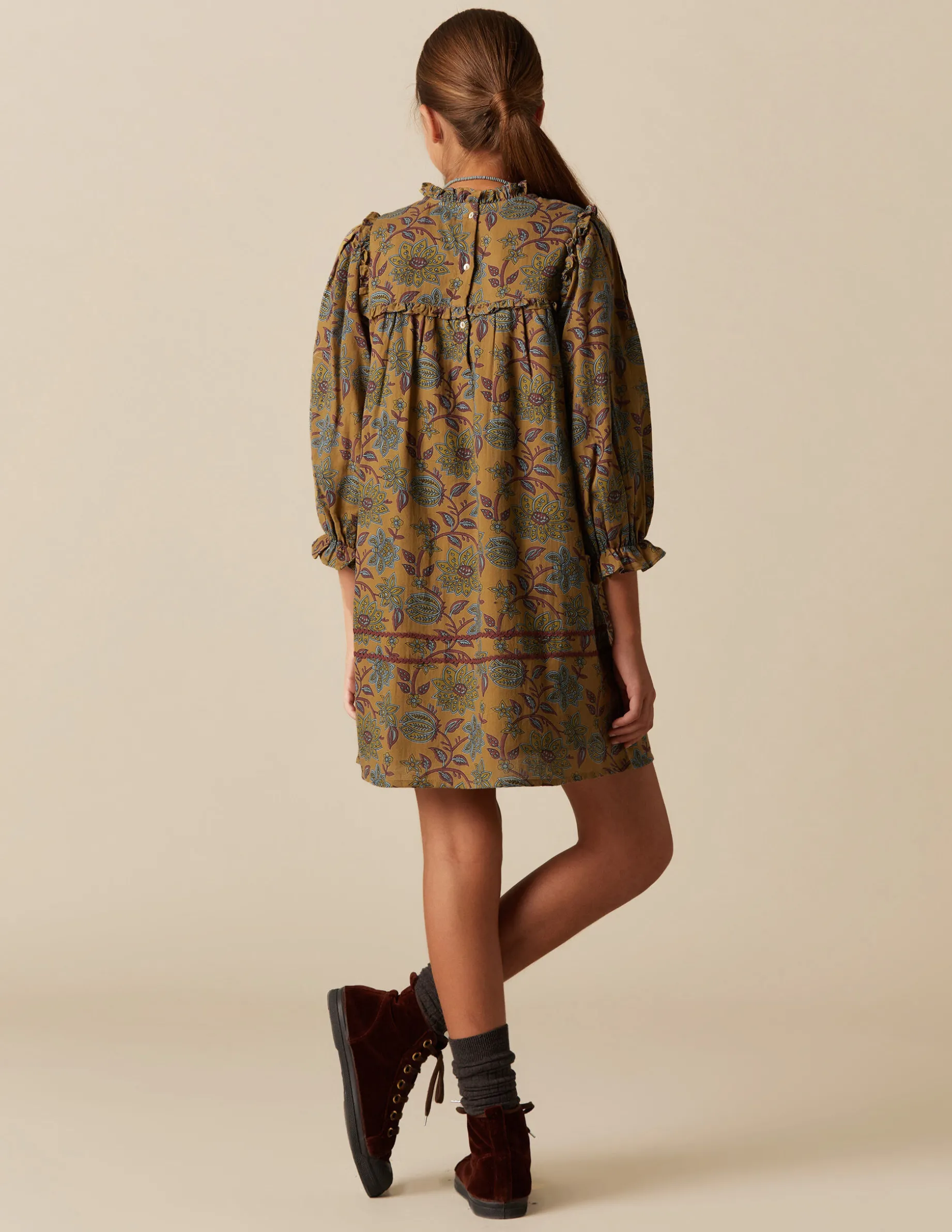 Hot NÍCOLI VESTIDO FLOR VERDE Verdecaza