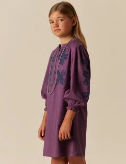 Outlet NÍCOLI VESTIDO MORA BORDADO Morados