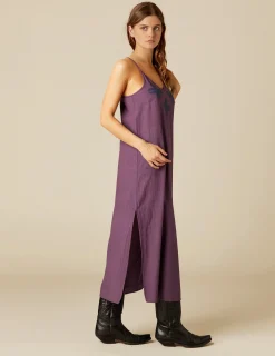 New NÍCOLI VESTIDO MORA TIRANTES BORDADO Morados