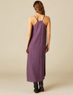 New NÍCOLI VESTIDO MORA TIRANTES BORDADO Morados