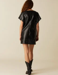 Online NÍCOLI VESTIDO TACHUELAS ANTRACITA Negros