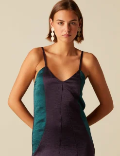 New NÍCOLI VESTIDO TIRANTES MORA CONTRASTE Morados